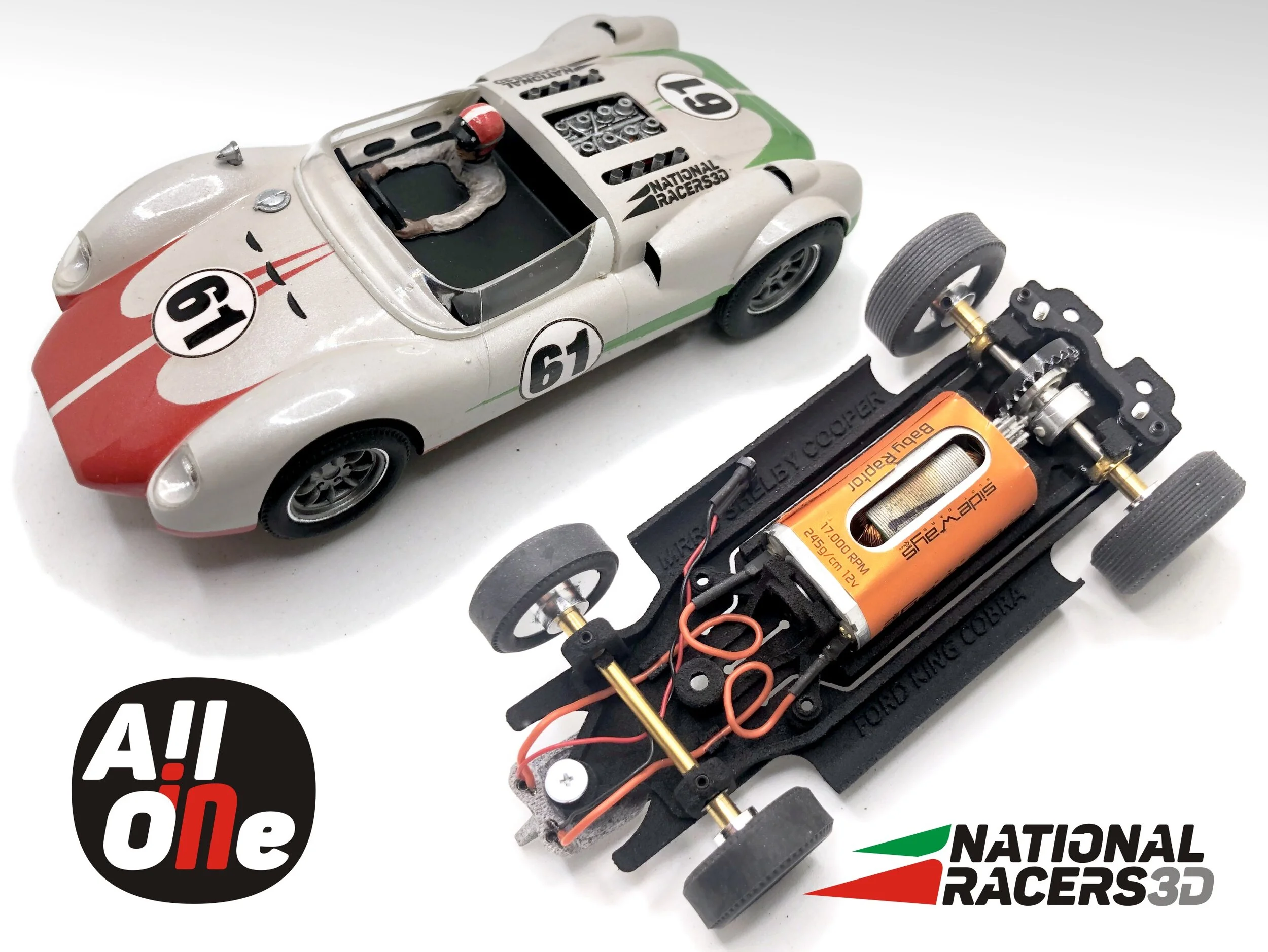 3DP Chassis for MRRC Shelby Ford King Cobra (AiO In) by